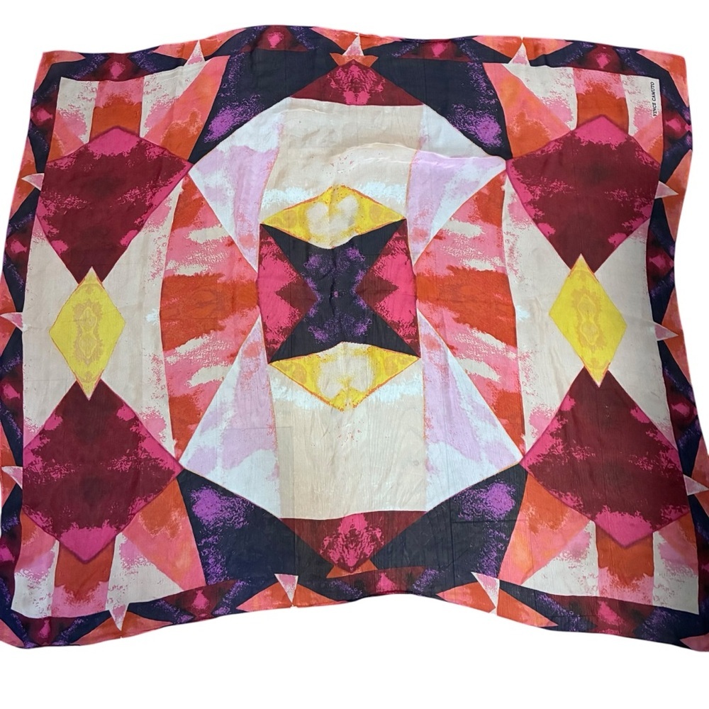 Vince Camuto Bright Abstract Scarf in Pink, Purple, Orange, Yellow